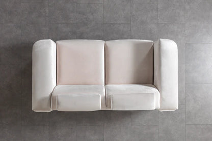Fabiana Ivory Velvet Sofa &amp; Loveseat