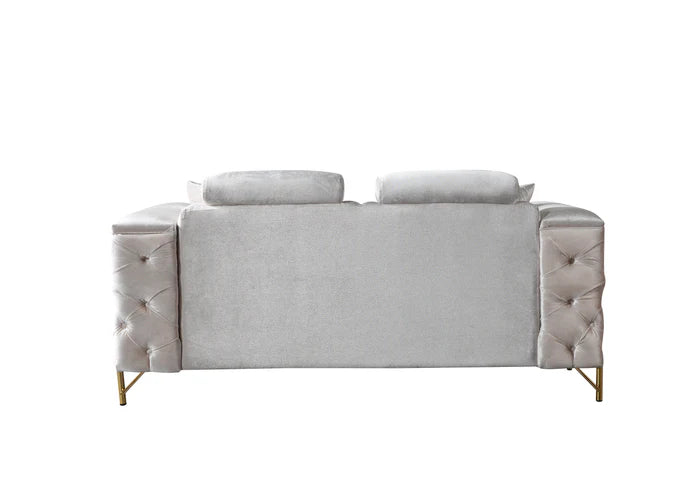 Fabiana Ivory Velvet Sofa &amp; Loveseat