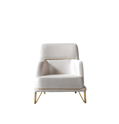 Fabiana Ivory Velvet Sofa &amp; Loveseat