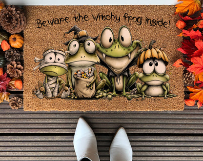 Witchy Frog Family Doormat