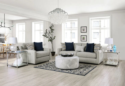 Chancery Gray/Navy Chair and Half