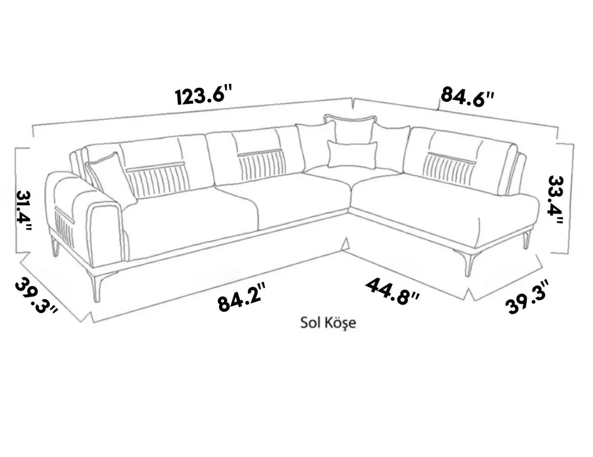 Seul RAF Chaise Sleeper Sectional