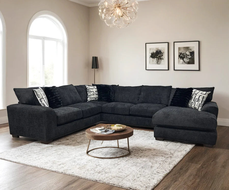 Sorento Oversized Black Sectional