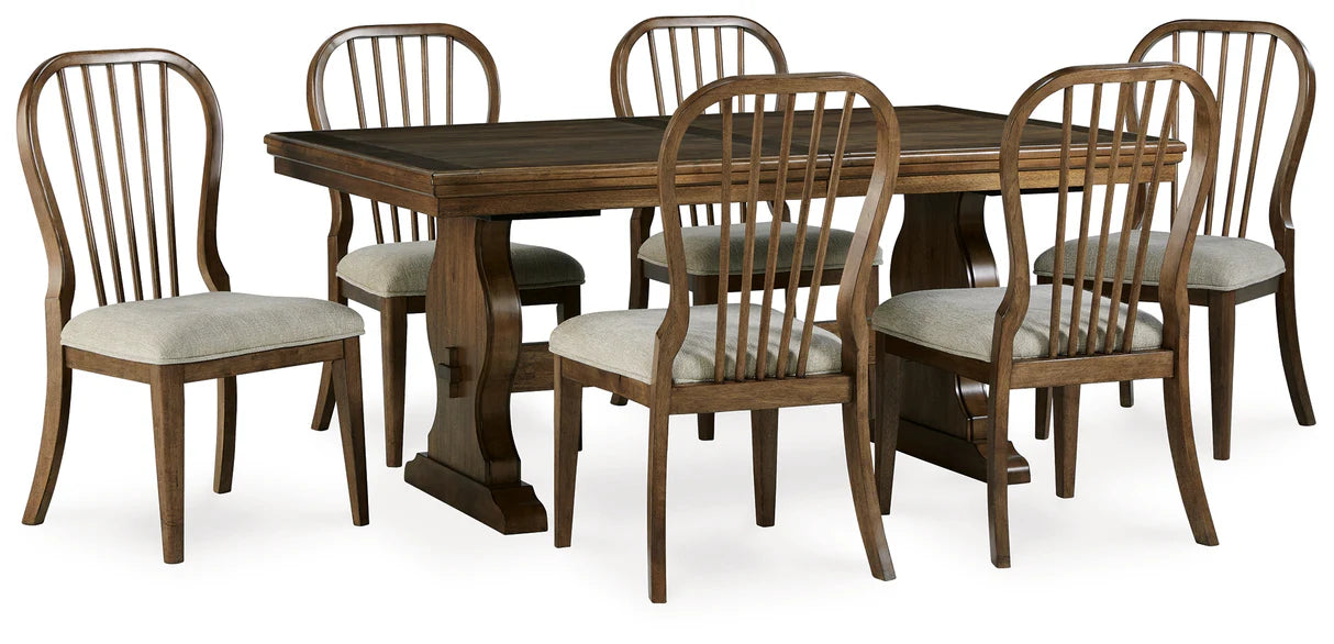 Sturlayne Brown Dining Table with 6 Chairs