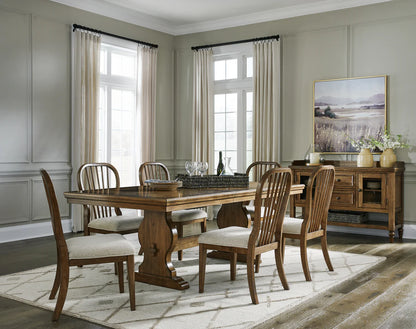 Sturlayne Brown Dining Table with 6 Chairs
