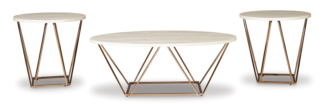 Tarica Faux Marble Table (Set of 3)