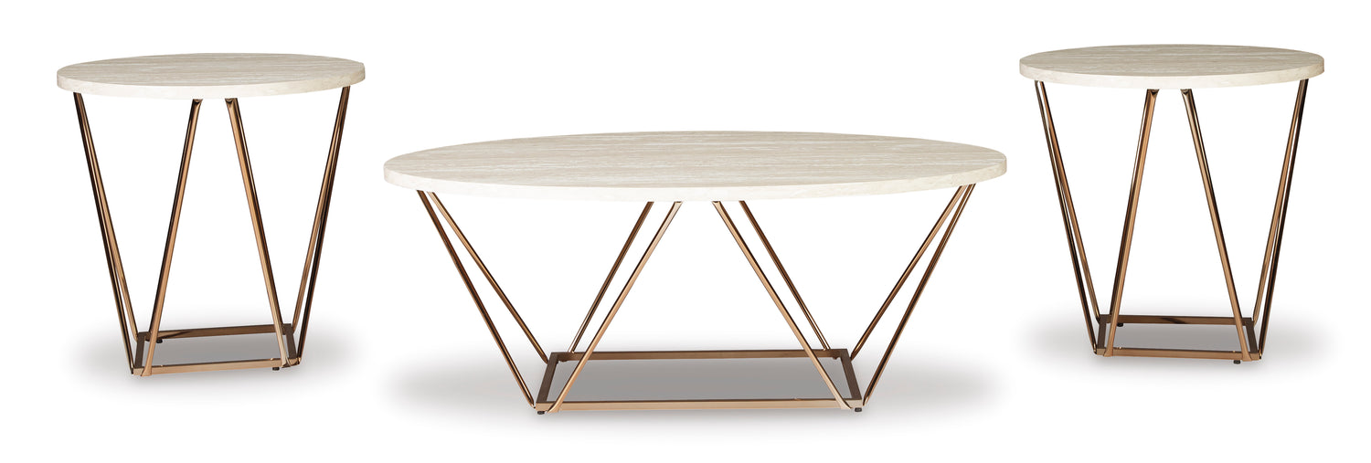 Tarica Faux Marble Table (Set of 3)