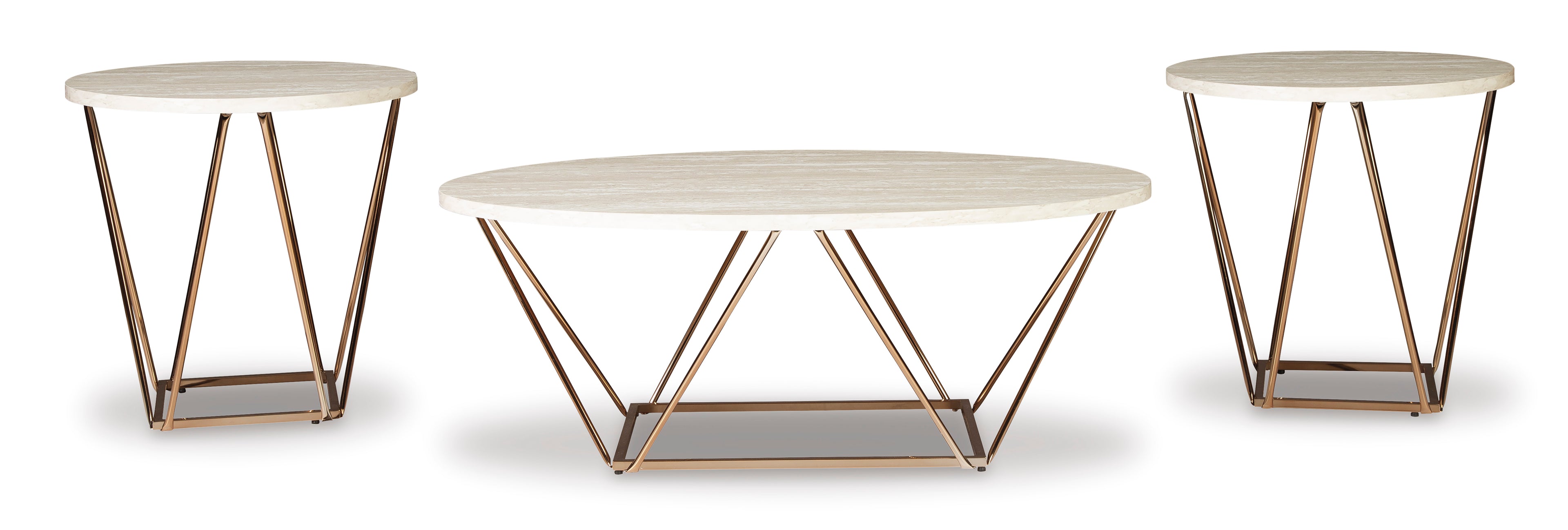 Tarica Faux Marble Table (Set of 3)