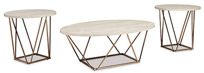 Tarica Faux Marble Table (Set of 3)