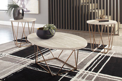 Tarica Faux Marble Table (Set of 3)