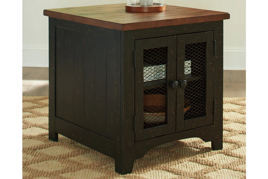 Valebeck Black End Table