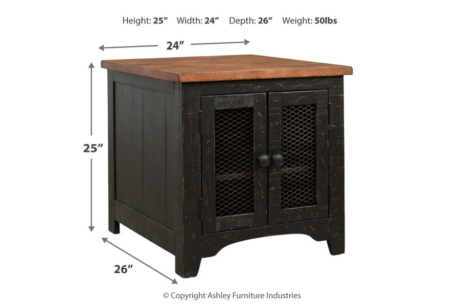 Valebeck Black End Table