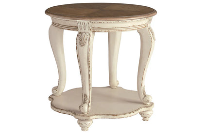 Realyn White End Table