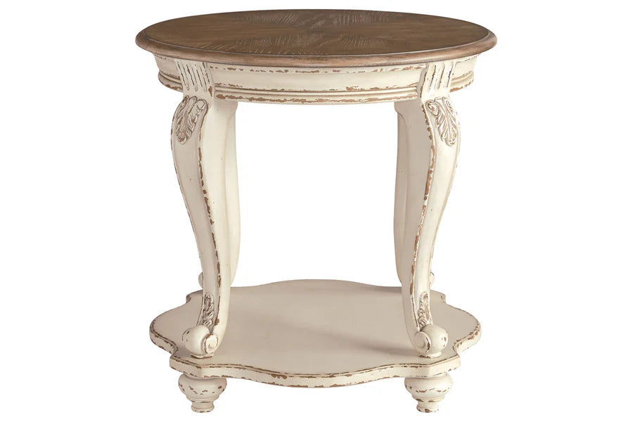 Realyn White End Table