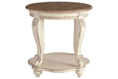 Realyn White End Table