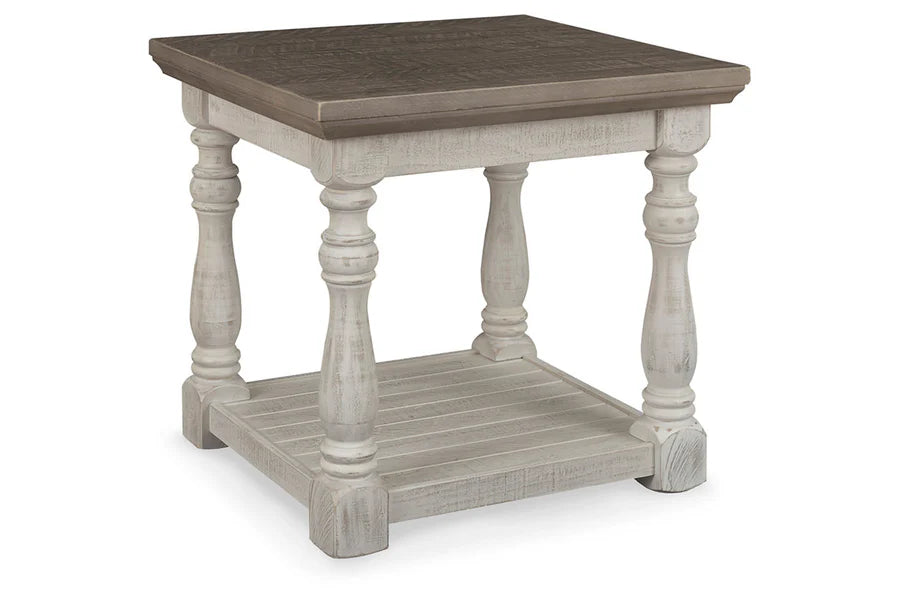 Havalance White End Table