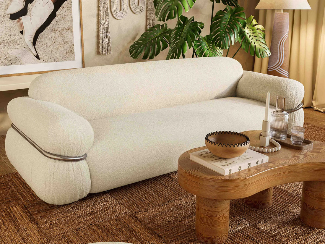 Sofá seccional de dos piezas Lindyn color marfil