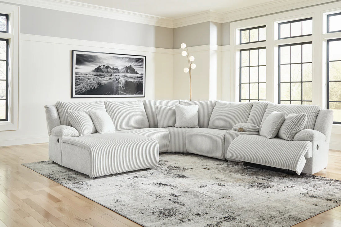 Top Tier Alloy 6 Pieces LAF Reclining Sectional with Chaise