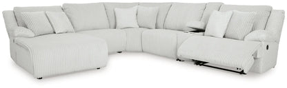 Top Tier Alloy 6 Pieces LAF Reclining Sectional with Chaise
