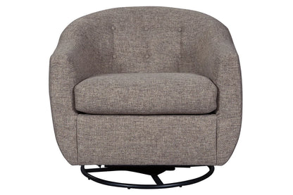 Upshur Taupe Swivel Accent Chair
