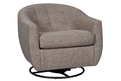 Upshur Taupe Swivel Accent Chair