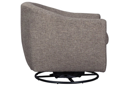 Upshur Taupe Swivel Accent Chair