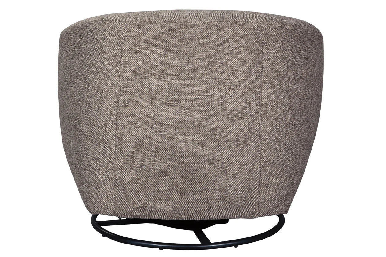 Upshur Taupe Swivel Accent Chair