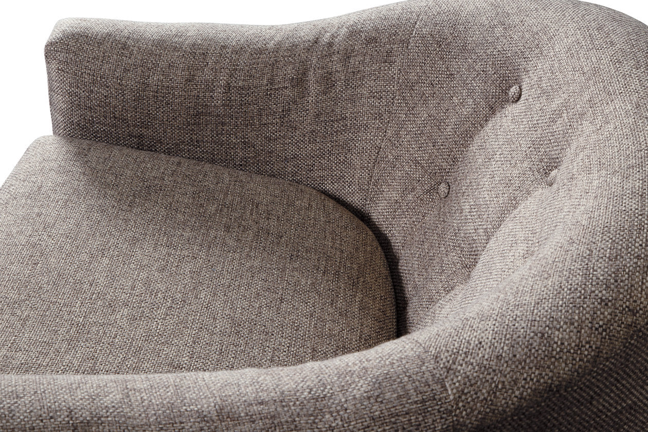 Upshur Taupe Swivel Accent Chair
