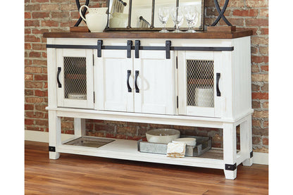 Valebeck White/Brown Dining Server