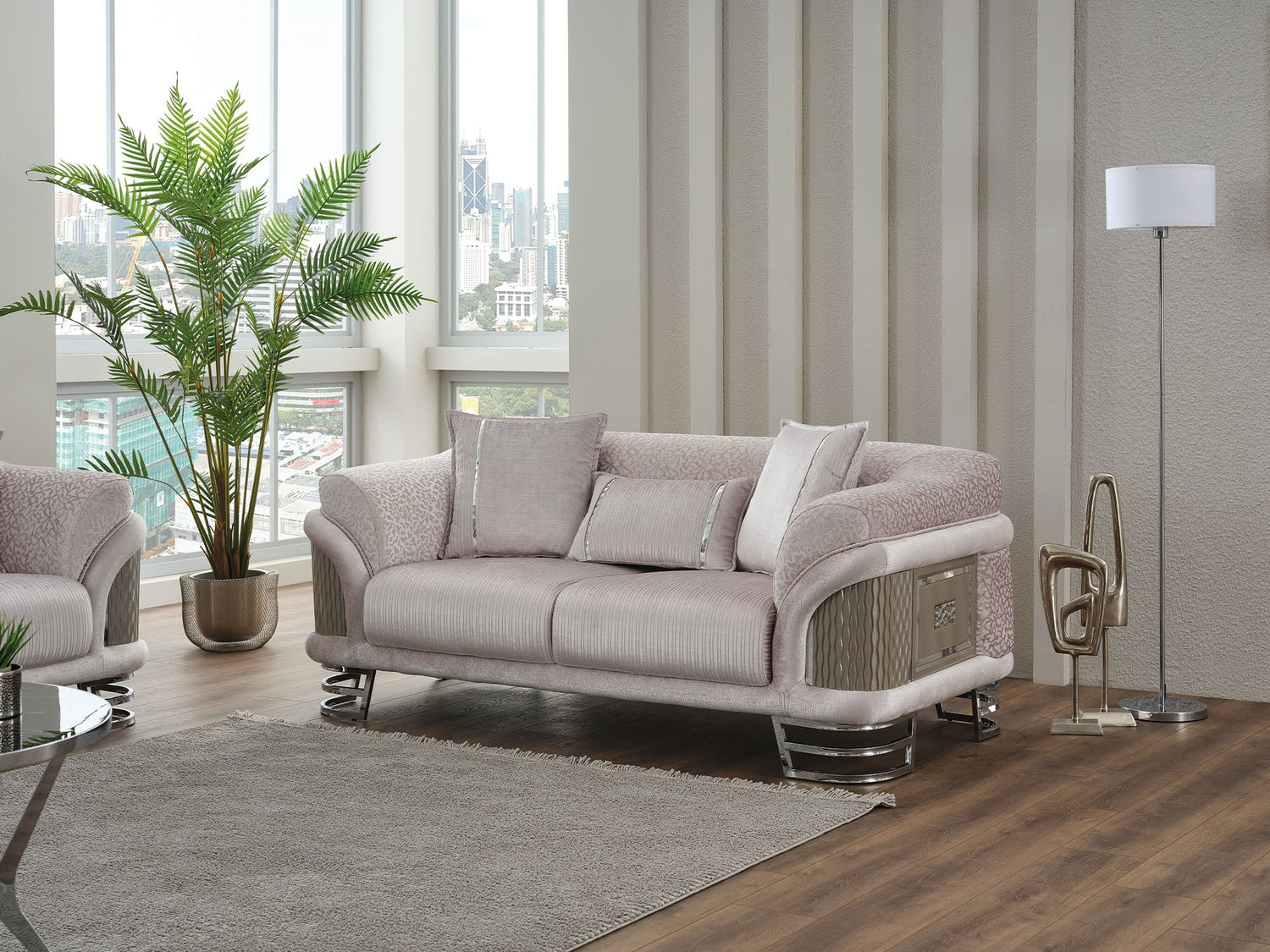 Versace 3-Pieces Modern Living Room Set