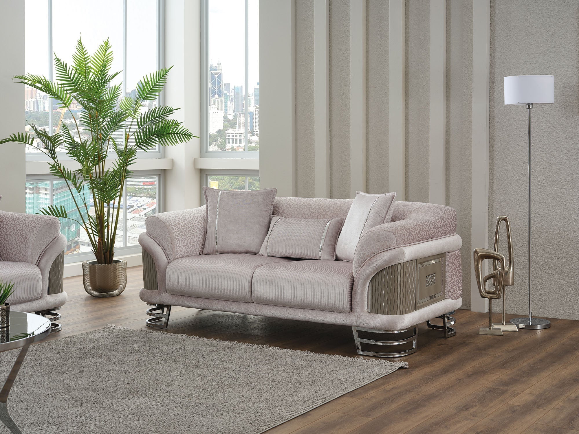Versace 3-Pieces Modern Living Room Set
