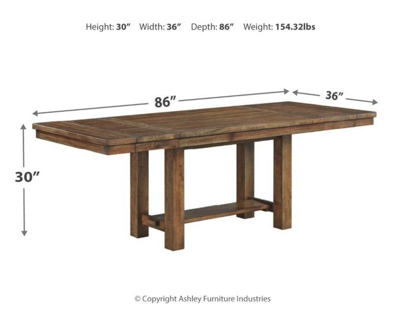 Moriville Extendable Dining Table &amp; 6 chairs