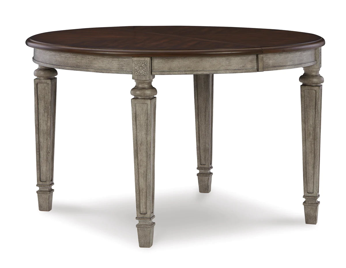 Lodenbay Antique Gray Extendable Round/Oval Dining Set