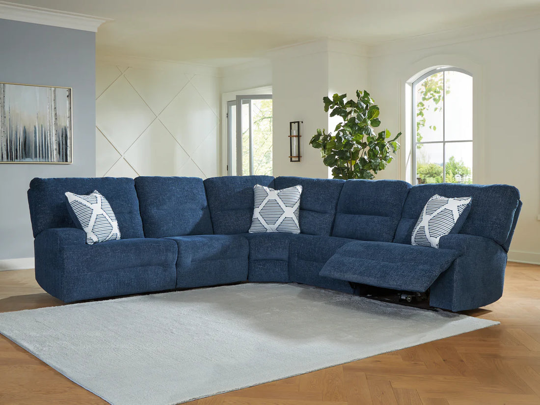 Acklen Place 5-Piece Power Reclining Sectional Navy