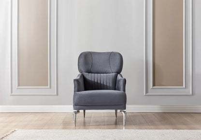 Sofá y loveseat de terciopelo marfil Helena