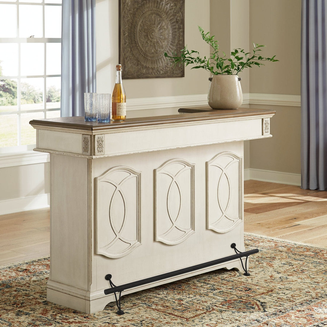 Realyn Chipped White Bar - Decohub Home