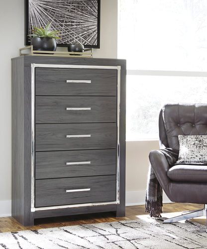 Lodanna Gray LED Panel Bedroom Set