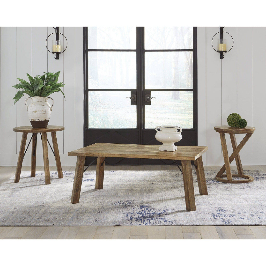 Windovi Collection T179-13 3-Piece Occasional Table Set in Light - Decohub Home
