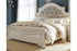 Realyn Chipped White Upholstered Panel Bed - Decohub Home