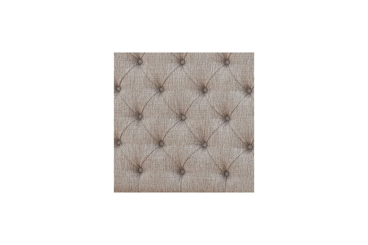 Realyn Chipped White Upholstered Panel Bed - Decohub Home