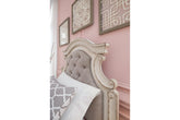 Realyn Chipped White Upholstered Panel Bed - Decohub Home