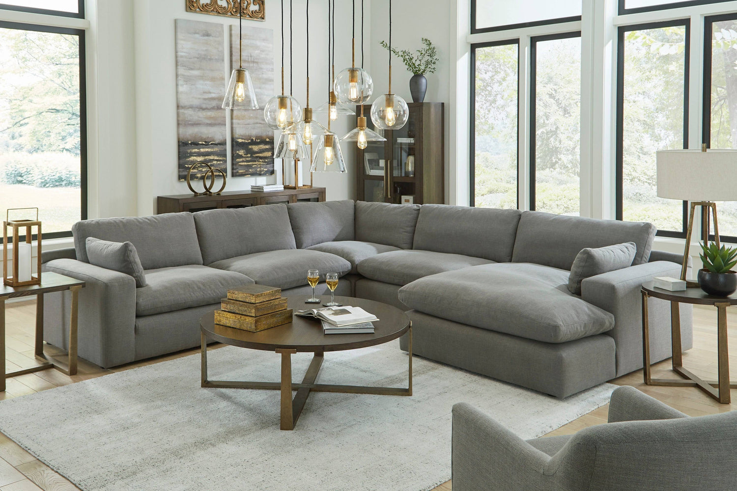 Elyza 5-Piece RAF Sectional with Chaise
