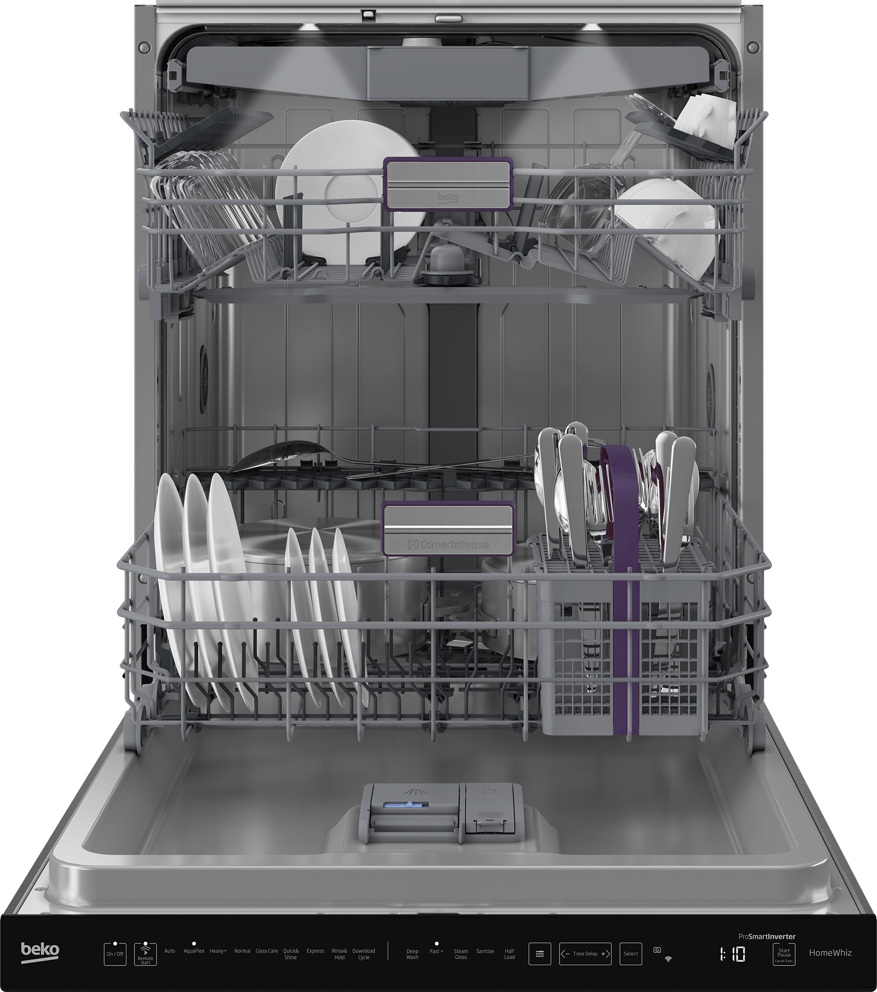 Beko 24&quot; Fingerprint Free Stainless Steel Built In Dishwasher - Decohub Home