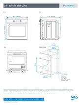 Beko 24" Fingerprint Free Stainless Steel Electric Built In Single Oven - Decohub Home