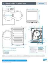 Beko 24" Front-Load Vented Dryer - Decohub Home