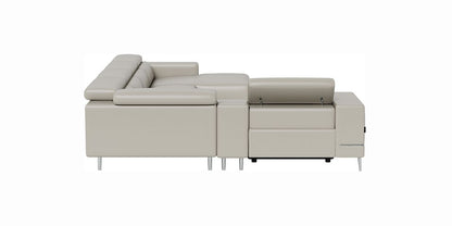 Bergamo Power Motion Extended Right Sectional Sofa Light Gray
