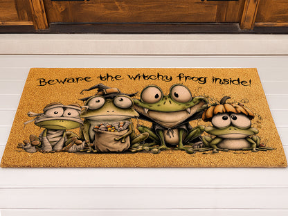 Witchy Frog Family Doormat