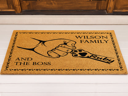 Custom Dog Family Name Doormat (Make contact for personalization details)