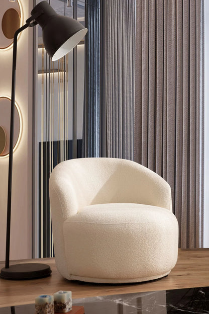Sofá y loveseat de terciopelo marfil Helena