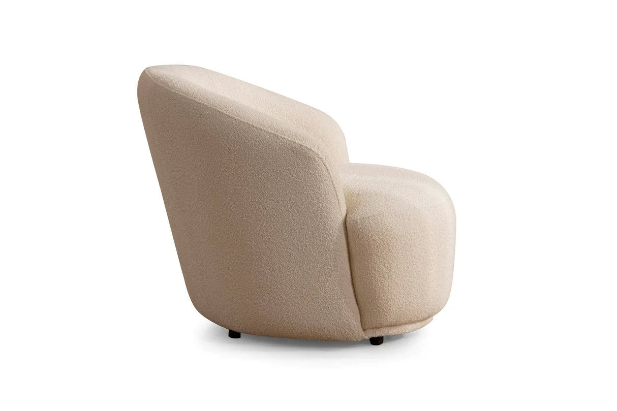 Sofá y loveseat de terciopelo marfil Helena